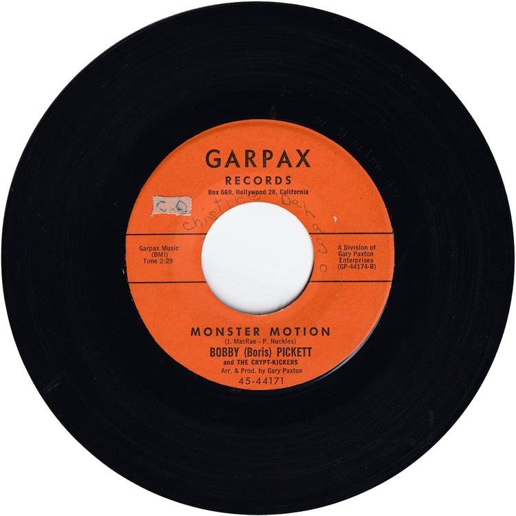 Bobby Pickett - Monsters Holiday / Monster Motion