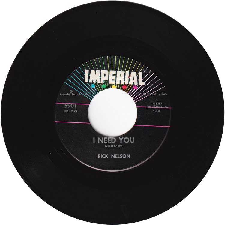 Rick Nelson - It's Up To You / I Need You