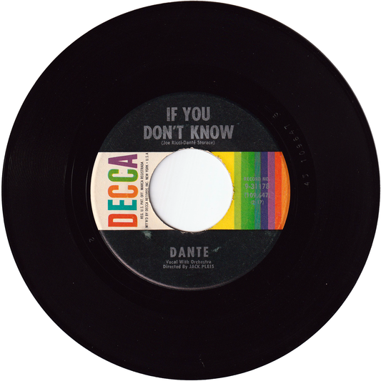 Dante - If You Don't Know / Leave Your Tears Behind You