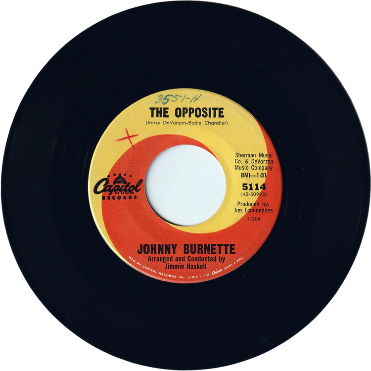 Johnny Burnette - The Opposite / You Taught Me The Way To Love You
