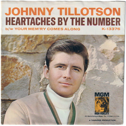 Johnny Tillotson - Heartaches By The Number / Your Mem'ry Comes Along
