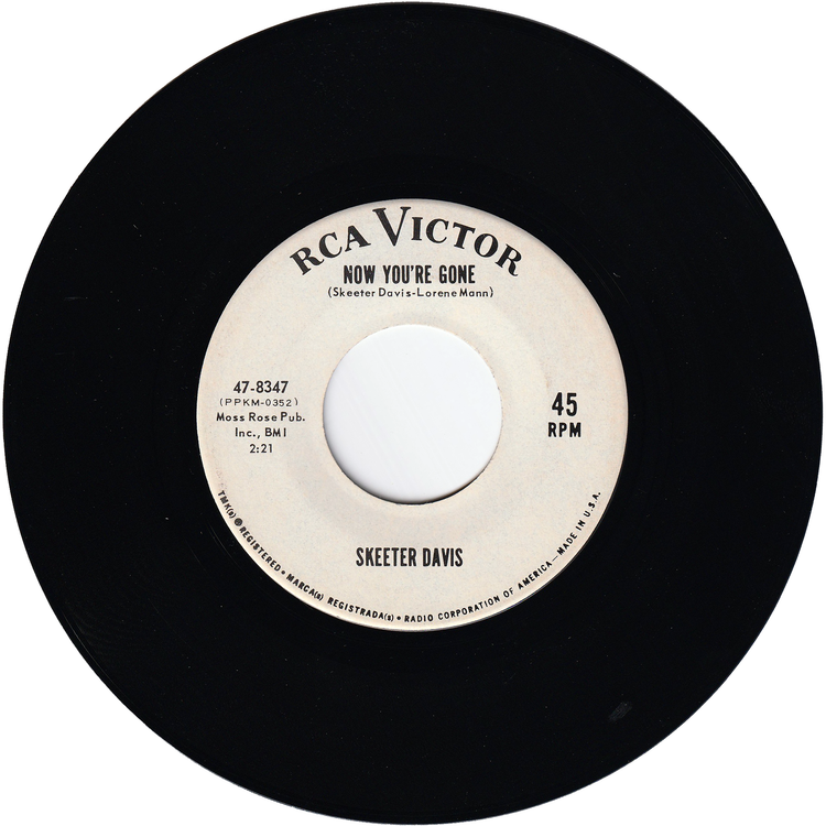 Skeeter Davis - Gonna Get Along Without You Now / Now You're Gone (Promo)