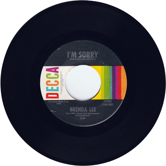 Brenda Lee - I'm Sorry / That's All You Gotta Do – NIGHT BEAT RECORDS