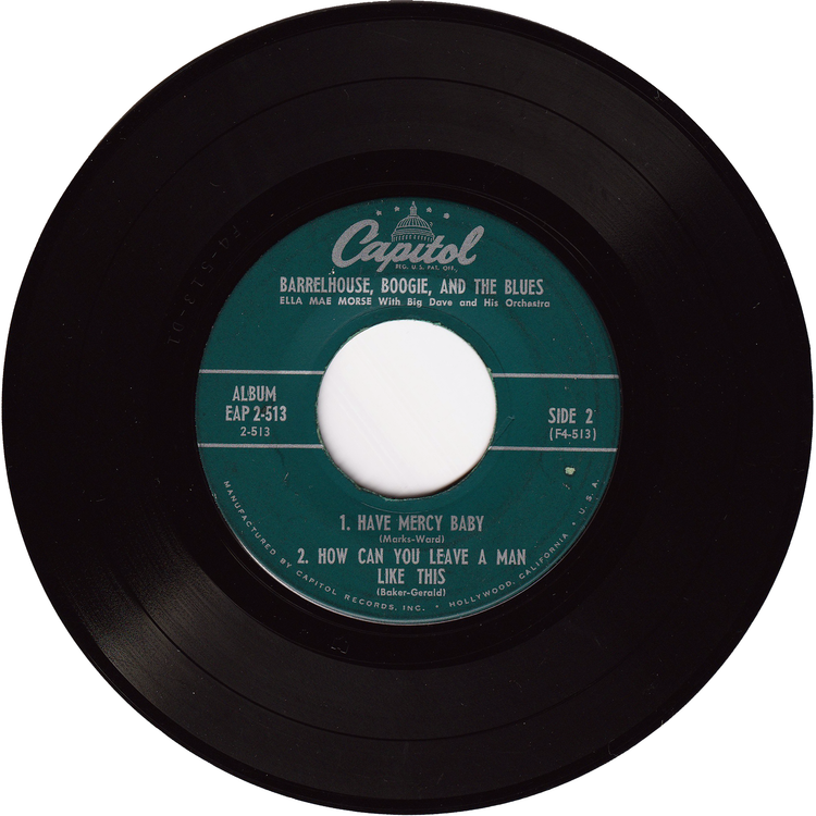 Ella Mae Morse - Barrelhouse, Boogie, & The Blues [45rpm, 7inch, 4tracks, EP]