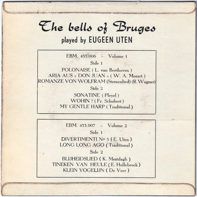 Eugene Uten - The Bells Of Bruges [45rpm, 7inch, 6tracks, EP] (w/PS)