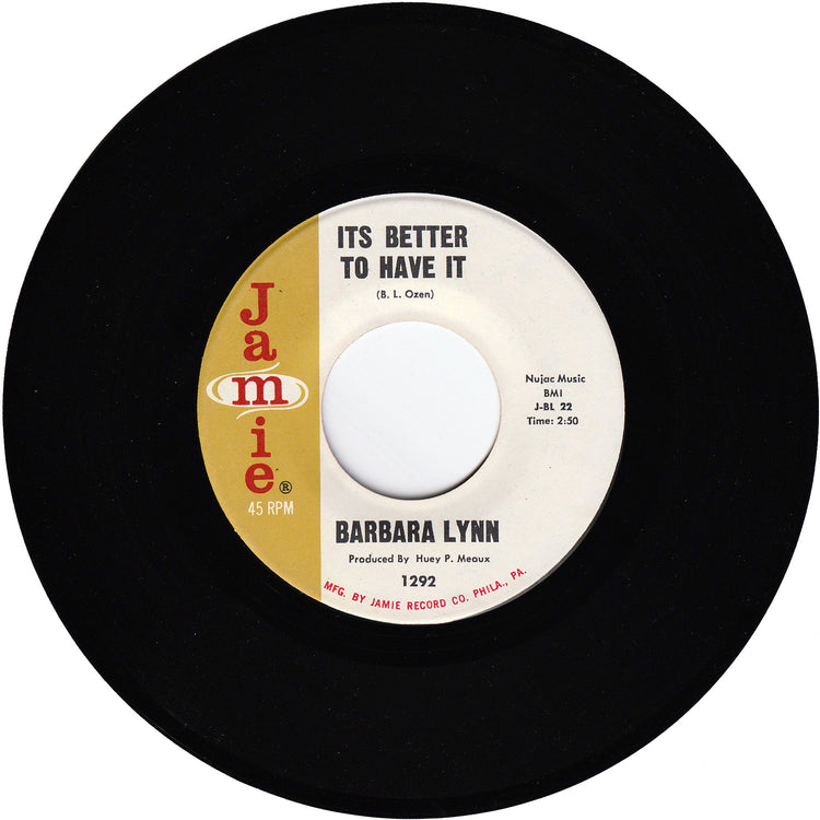Barbara Lynn - People Gonna Talk / Its Better To Have It