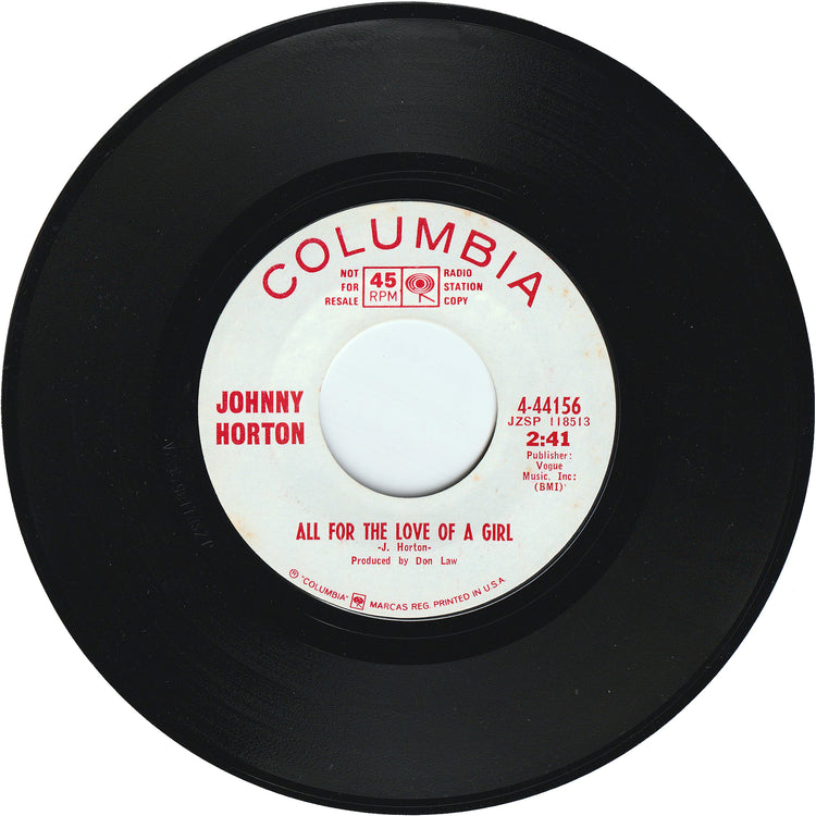 Johnny Horton - The Battle Of New Orleans / All For The Love Of A Girl (Promo)