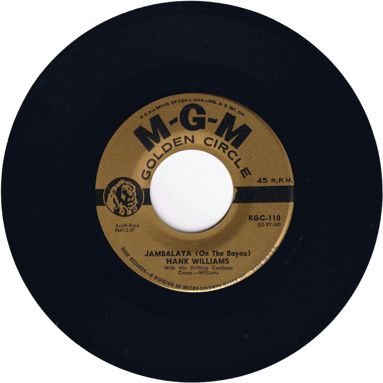 Hank Williams - Jambalaya (On The Bayou) / I'll Never Get Out Of This World Again (Re-Issue)
