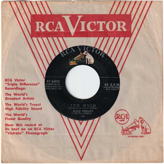 Elvis Presley - Too Much / Playing For Keeps (Silver Line label)