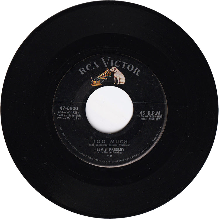 Elvis Presley - Too Much / Playing For Keeps (Silver Line label)