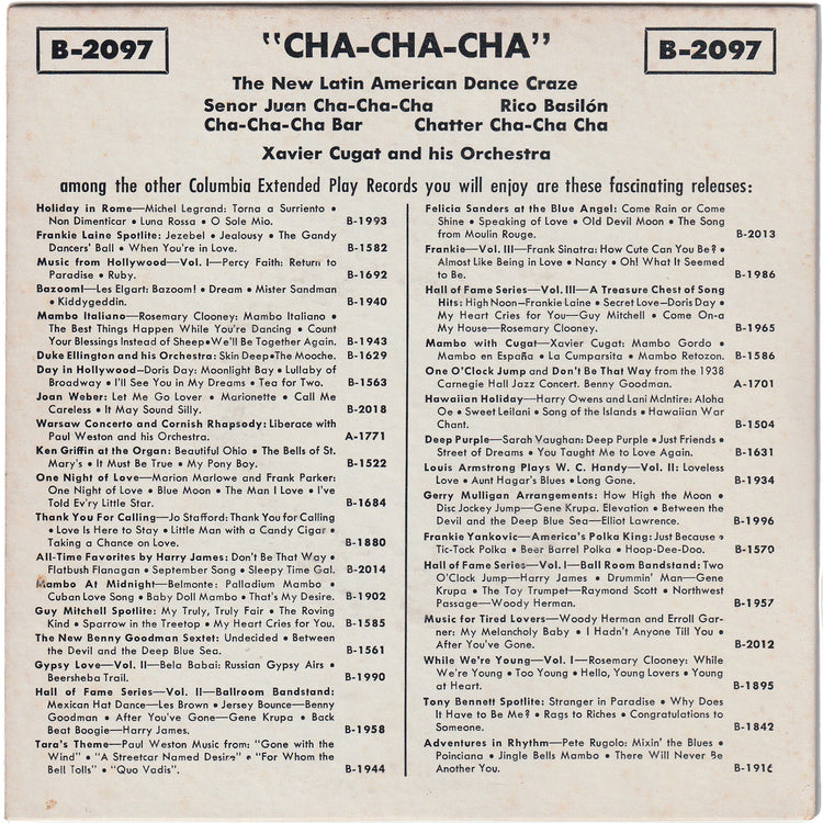 Xavier Cugat - Cha Cha Cha [45rpm, 7inch, EP, w/PS]