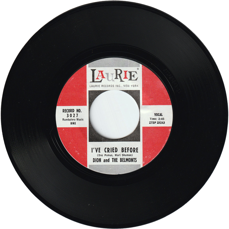 Dion & The Belmonts - A Teenager In Love / I've Cried Before