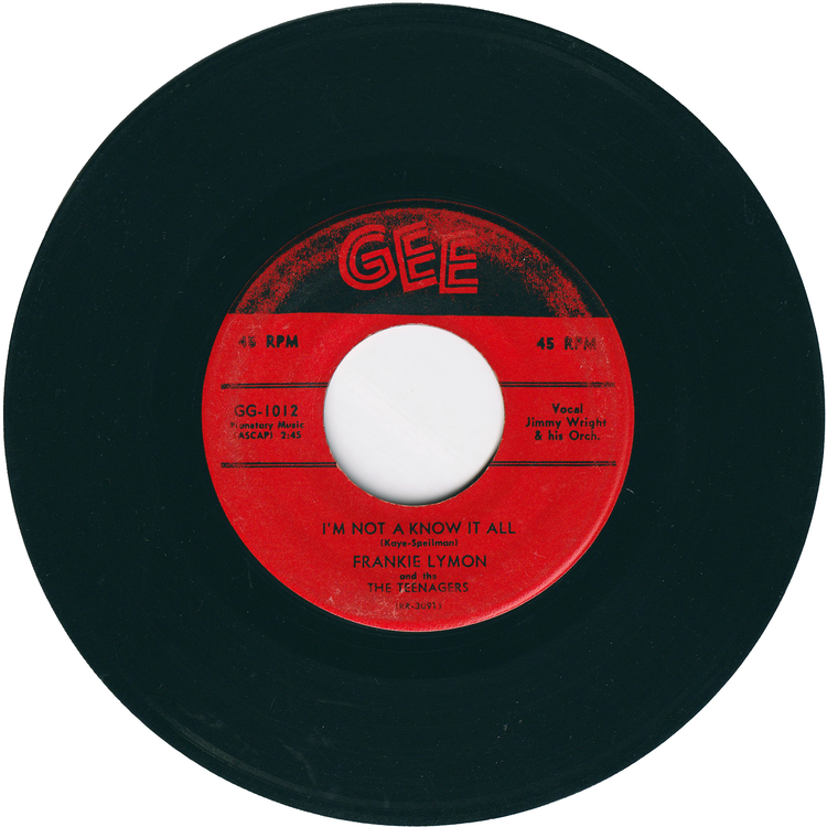 Frankie Lymon & The Teenagers - I Want You To Be My Girl / I'm Not A Know It All