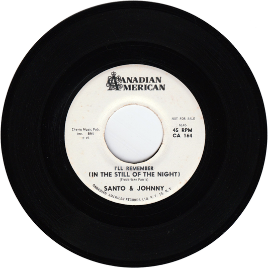 Santo & Johnny - I'll Remember (In The Still Of The Night) / I'll Remember (In The Still Of The Night) (Promo)