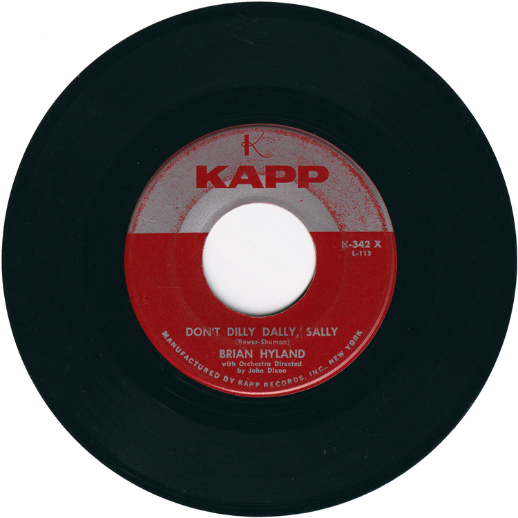 Brian Hyland - Itsy Bitsy Teenie Weenie Yellow Polka Dot Bikini / Don't Dilly Dally, Sally [KAPP label]