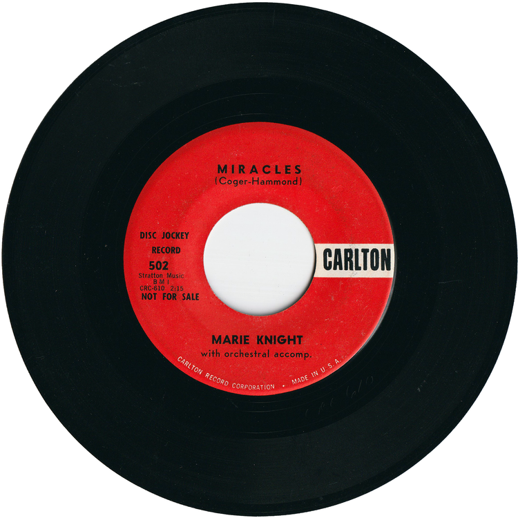 Marie Knight & Rex Garvin - I Can't Sit Down / Marie Knight - Miracles (Promo)