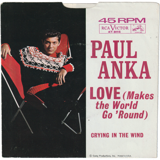 Paul Anka - Crying In The Wind / Love (w/PS)