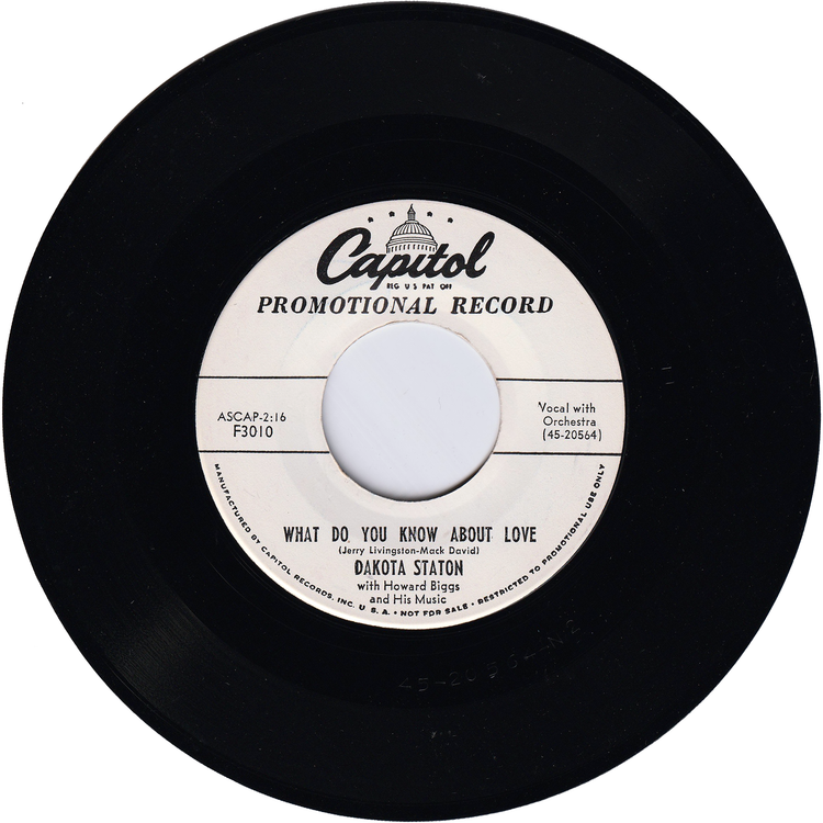 Dakota Staton - My Heart's Delight / What Do You Know About Love (Promo)