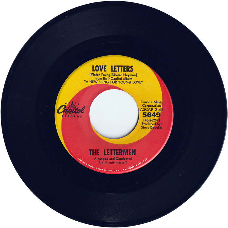 The Lettermen - Love Letters / I Only Have Eyes For You (w/PS)