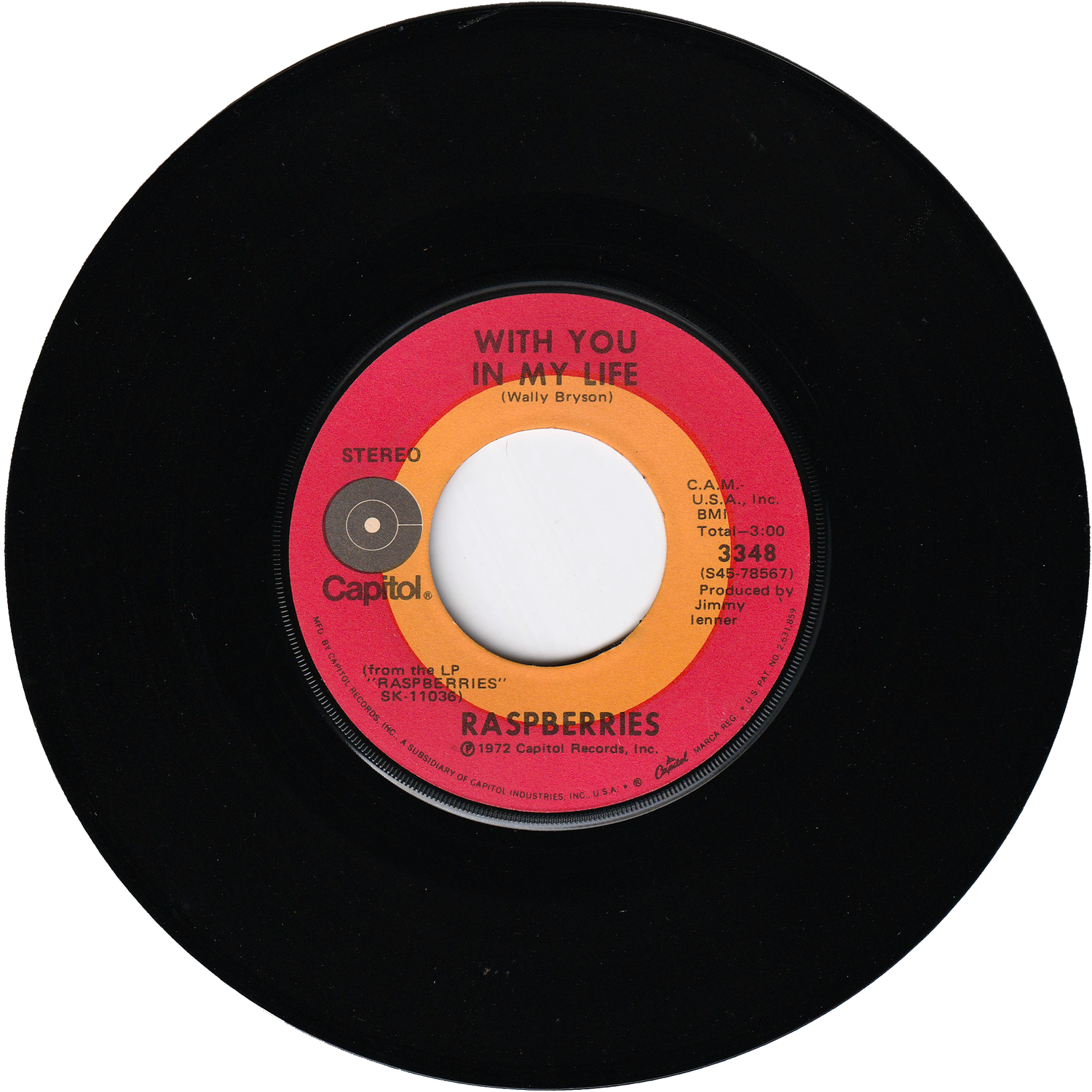 The Raspberries Go All The Way / With You In My Life NIGHT BEAT RECORDS