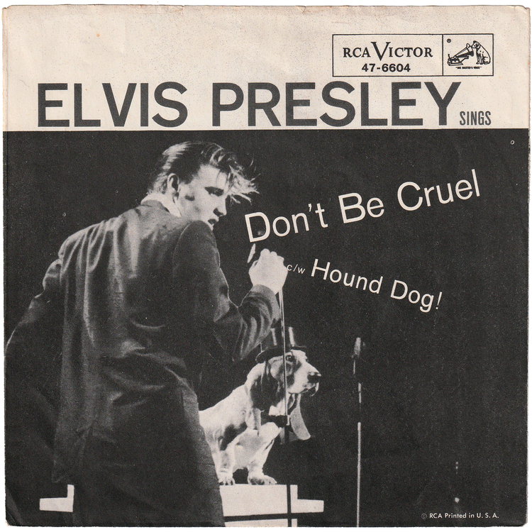 Elvis Presley - Hound Dog / Don't Be Cruel (Silver Line label, w/PS)