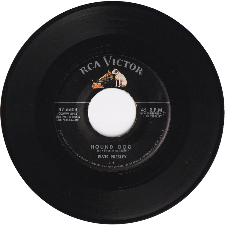 Elvis Presley - Hound Dog / Don't Be Cruel (Silver Line label, w/PS)