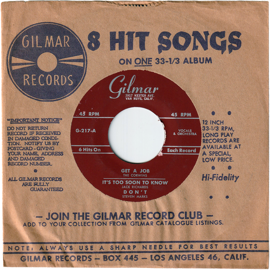 Various - Get A Job / Oh, Oh, I'm Falling In Love Again + 4 Songs EP