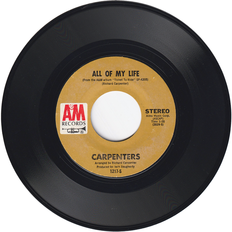 Carpenters - We've Only Just Begun / All Of My Life (w/PS)