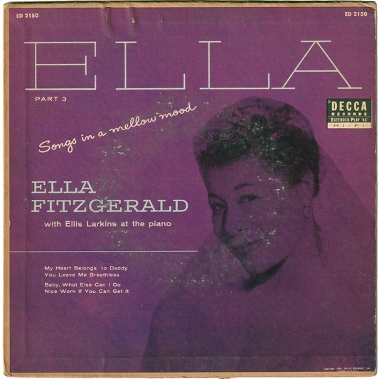 Ella Fitzgerald - Songs In A Mellow Mood [45rpm, 7inch, EP, w/PS]