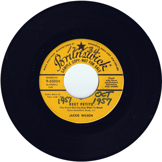 Jackie Wilson - Reet Petite (The Finest Girl You Ever Want To Meet) / By The Light Of The Silver Moon (Promo)