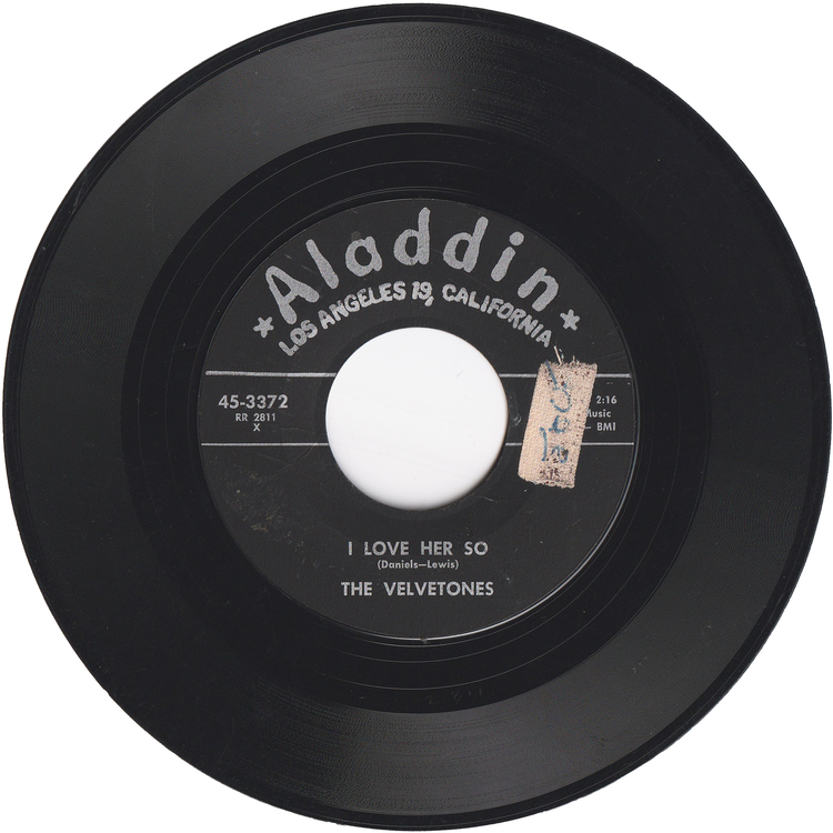 The Velvetones - The Glory Of Love / I Love Her So (ALADDIN label)