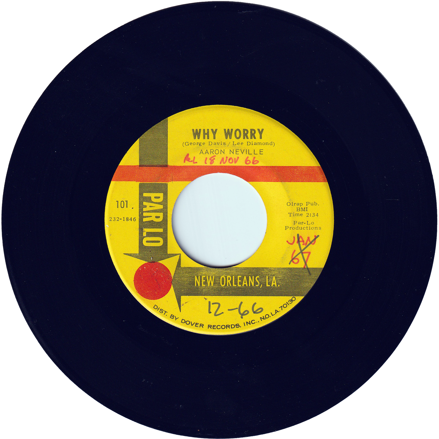 Aaron Neville (Arron Neville) Tell It Like It Is / Why Worry [Yellow