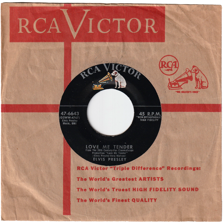 Elvis Presley - Love Me Tender / Anyway You Want Me (Silver Line label)