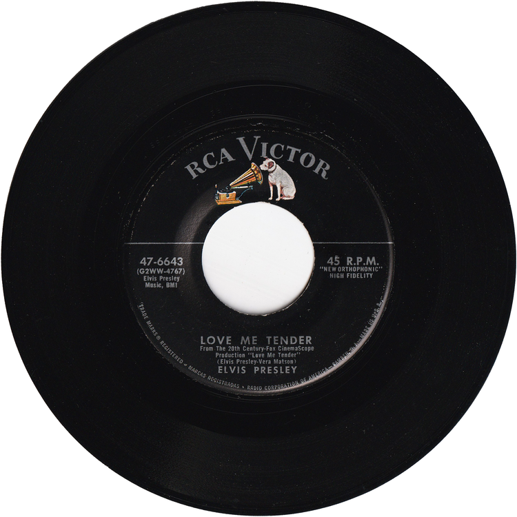 Elvis Presley - Love Me Tender / Anyway You Want Me (Silver Line label)