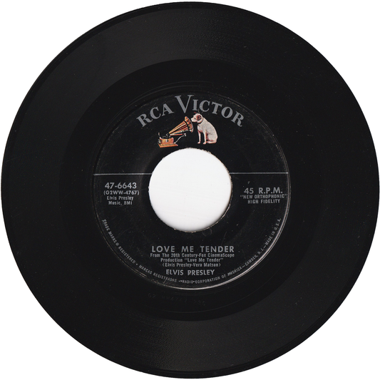 Elvis Presley - Love Me Tender / Anyway You Want Me (Silver Line label)
