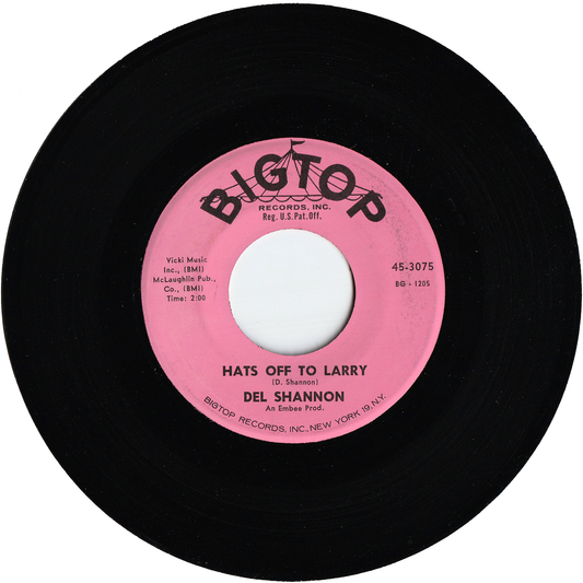 Del Shannon - Hats Off To Larry / Don't Gild The Lily, Lily
