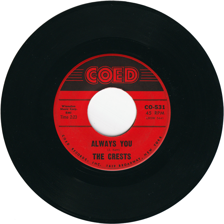 The Crests - Trouble In Paradise / Always (1st.press)