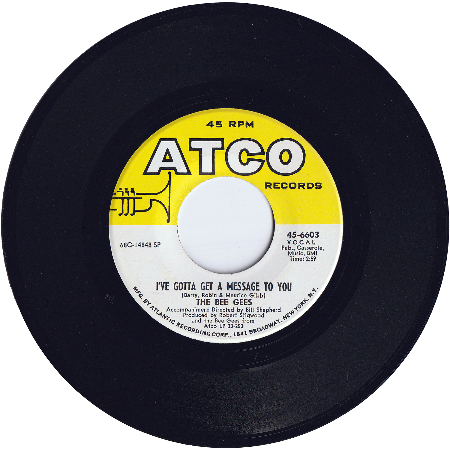 スコア BEE GEES ビージーズ The Bee Gees - I've Gotta Get A Message To You / Kitty Can