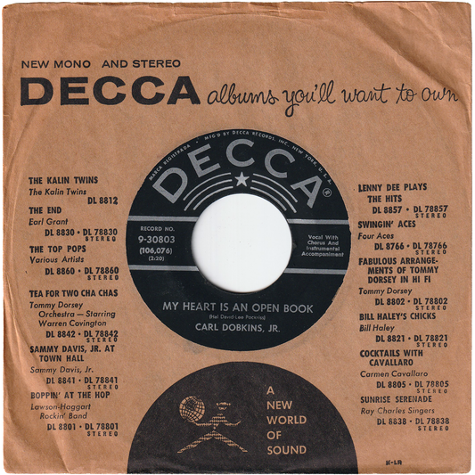 Carl Dobkins, Jr. - My Heart Is An Open Book / My Pledge To You