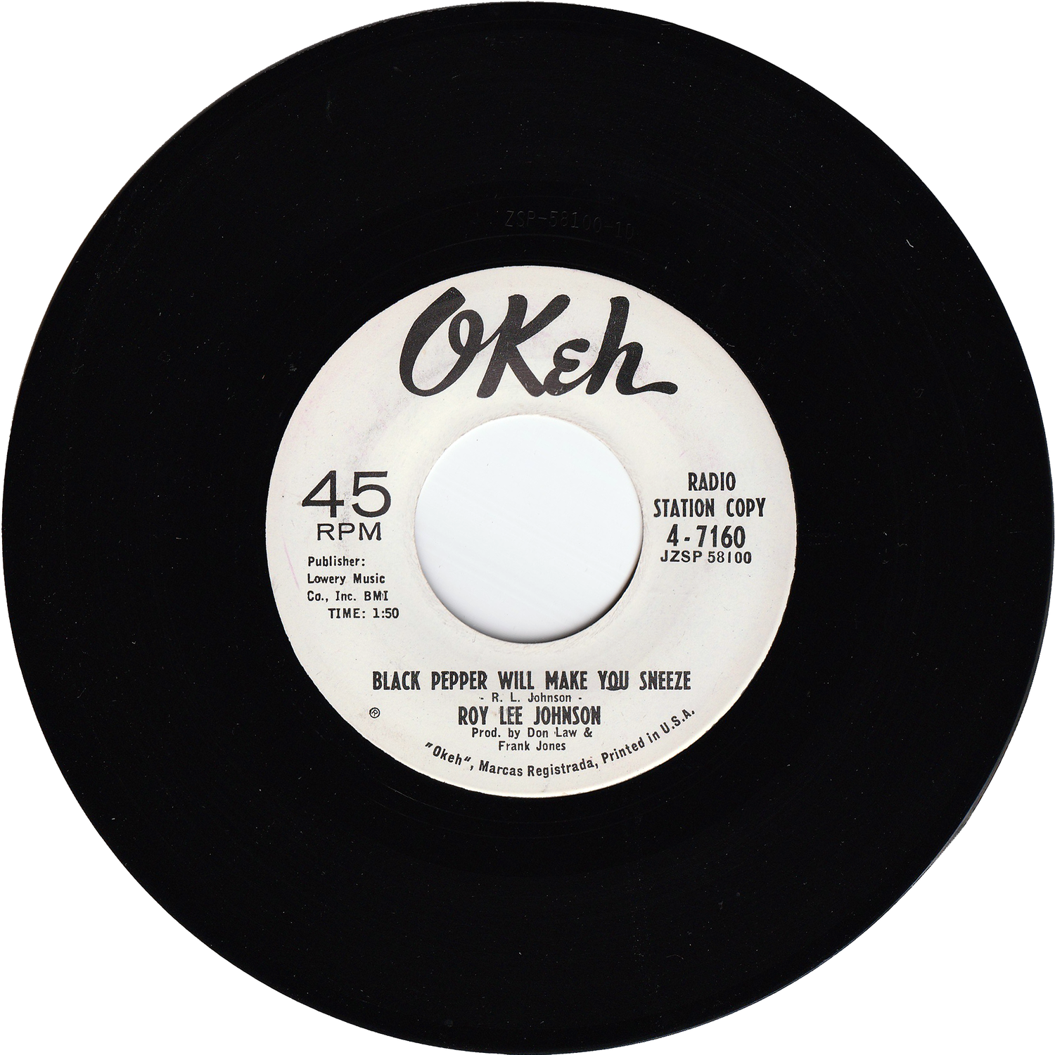 Roy Lee Johnson - Black Pepper Will Make You Sneeze / Too