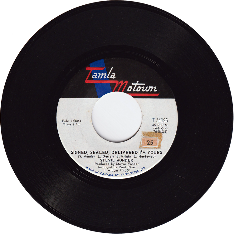 Stevie Wonder - Signed, Sealed, Delivered I'm Yours / I'm More Than Happy [Canada]