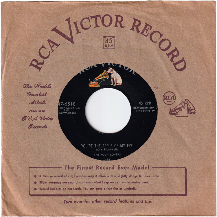 The Four Lovers - You're The Apple Of My Eye / The Girl In My Dreams [Hollywood Pressing]