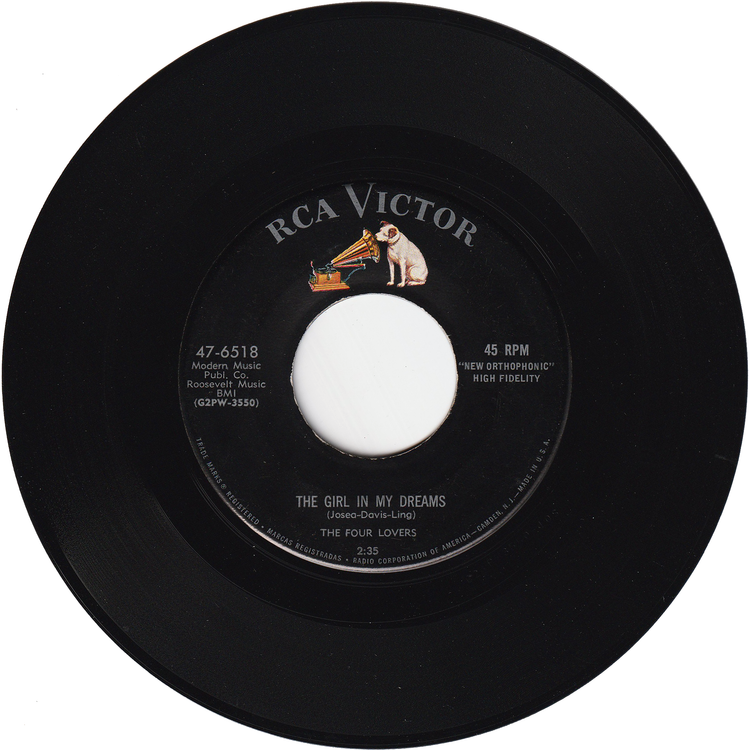 The Four Lovers - You're The Apple Of My Eye / The Girl In My Dreams [Hollywood Pressing]