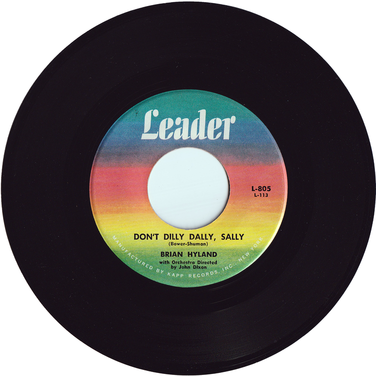 Brian Hyland - Itsy Bitsy Teenie Weenie Yellow Polka Dot Bikini / Don't Dilly Dally, Sally [LEADER label]