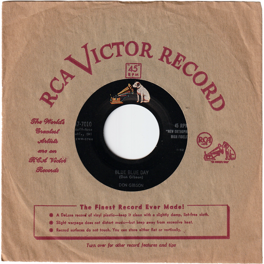 Don Gibson - Blue Blue Day / Too Soon To Know [Indianapolis Pressing]