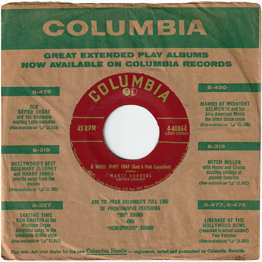 Marty Robbins - A White Sport Coat (& A Pink Carnation) / Grown-Up Tears