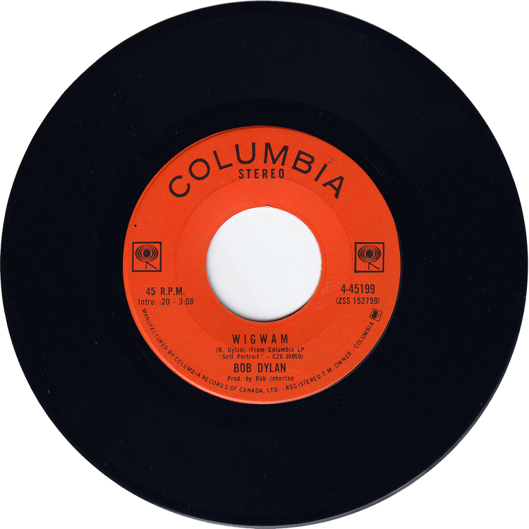 Bob Dylan - Wigman / Copper Kettle (The Pale Moonlight) [Canada, Stereo]