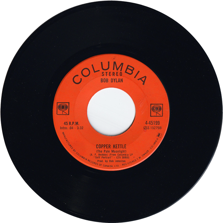 Bob Dylan - Wigman / Copper Kettle (The Pale Moonlight) [Canada, Stereo]