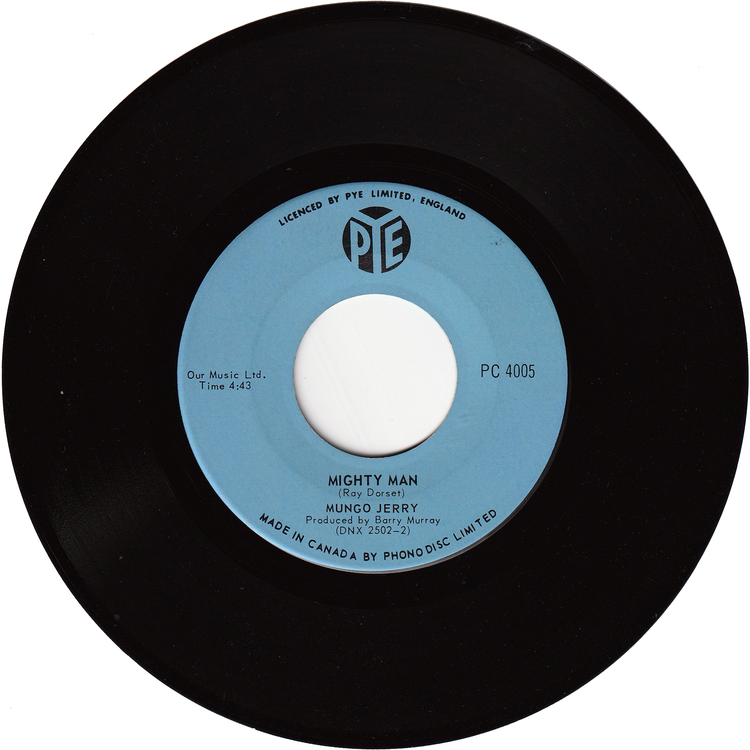 Mungo Jerry - In The Summertime / Mighty Man [Canada]