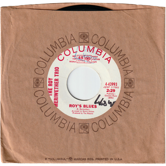 The Roy Meriwether Trio - Roy's Blues / Gambit [Promo]